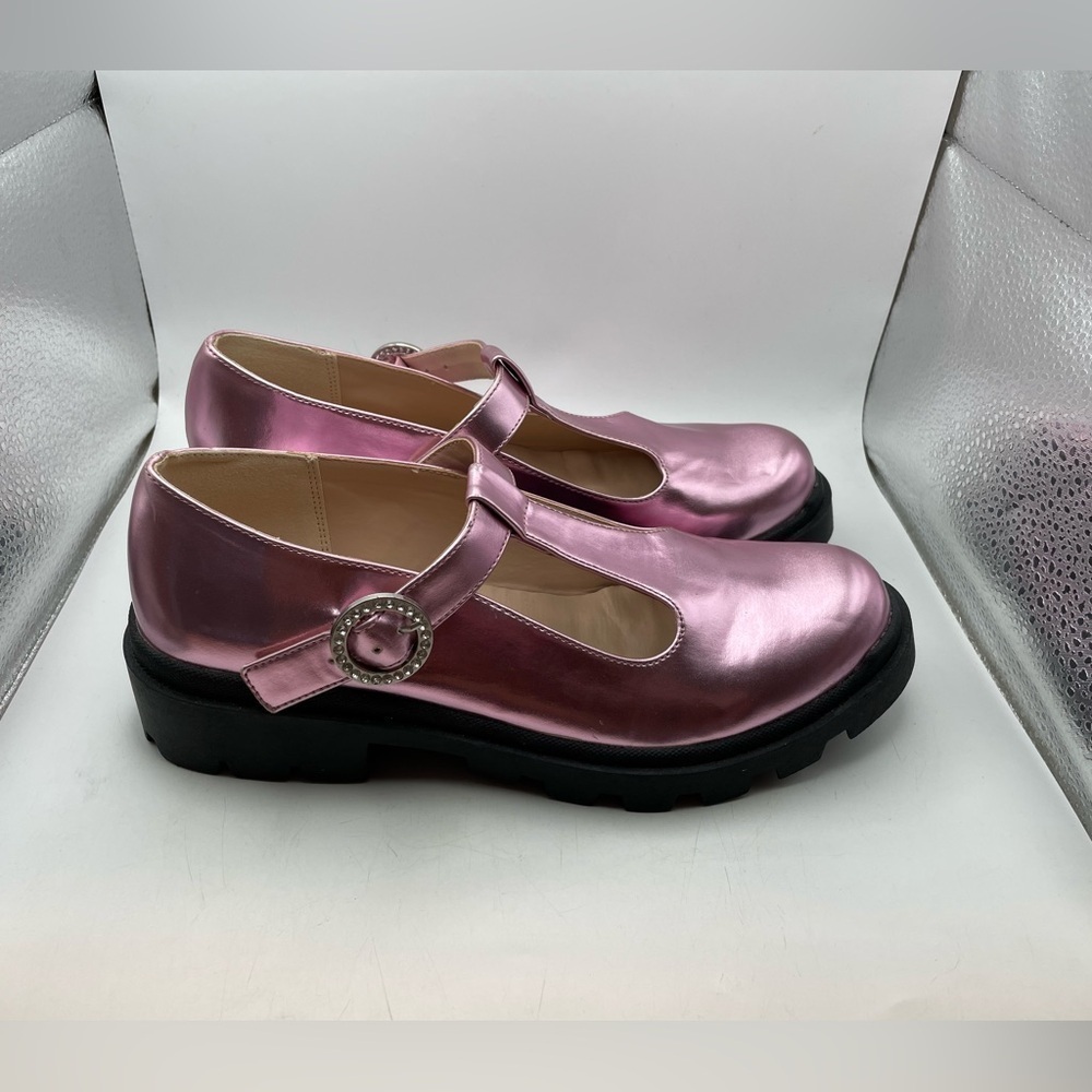 Steve Madden pink platform loafers size 5Y/ Womens 7 - Picture 2 of 10
